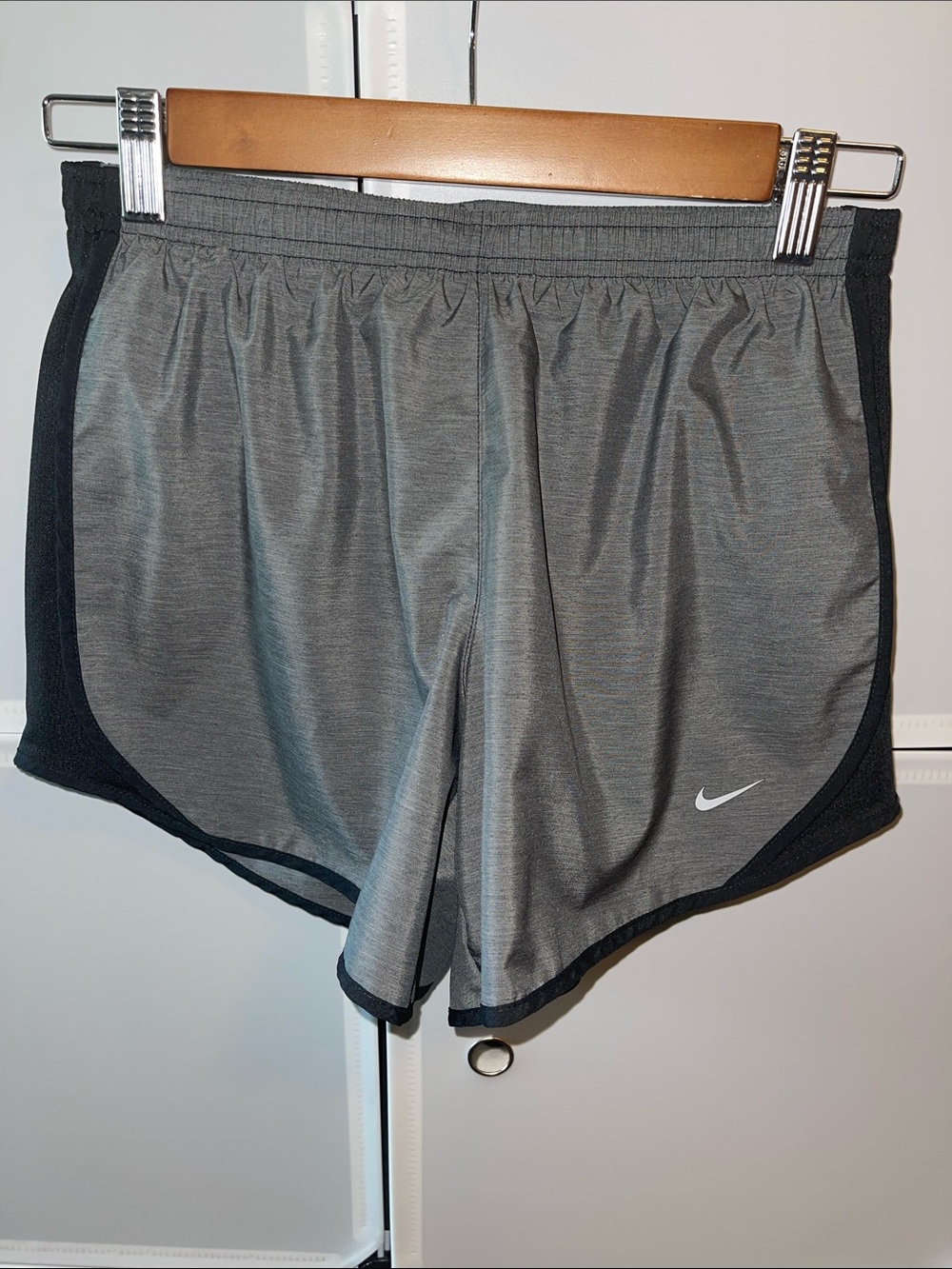 Nike Gray and Black Athletic Dri-FIT Shorts